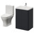 Vela 460 Satin Anthracite 600mm 2 Door Vanity Unit and Jubilee  Toilet Suite with Anya Basin Right Hand View thumbnail