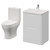 Vela 460 Gloss White 600mm 2 Drawer Vanity Unit and Jubilee Toilet Suite with Anya Basin Right Hand View thumbnail