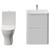 Vela 460 Gloss White 600mm 2 Drawer Vanity Unit and Jubilee Toilet Suite with Anya Basin View from Front thumbnail