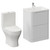 Vela 460 Satin White 600mm 2 Drawer Vanity Unit and Jubilee Toilet Suite with Anya Basin Left Hand View thumbnail