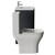 Vela 460 Satin Anthracite 600mm 2 Drawer Vanity Unit and Jubilee Toilet Suite with Anya Basin View from Side thumbnail