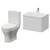 Vela 460 Gloss White 600mm Wall Mounted Single Drawer Vanity Unit and Jubilee Toilet Suite with Anya Basin Right Hand View thumbnail
