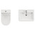 Vela 460 Satin Anthracite 600mm Wall Mounted Single Drawer Vanity Unit and Jubilee Toilet Suite with Anya Basin Top View thumbnail