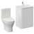 Vela 460 Gloss White 600mm 2 Door Vanity Unit and Jubilee Toilet Suite with Fina Basin Left Hand View thumbnail