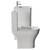 Vela 460 Gloss White 600mm 2 Door Vanity Unit and Jubilee Toilet Suite with Fina Basin View from Side thumbnail