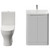 Vela 460 Satin White 600mm 2 Door Vanity Unit and Jubilee Toilet Suite with Fina Basin View from Front thumbnail