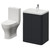 Vela 460 Satin Anthracite 600mm 2 Door Vanity Unit and Jubilee Toilet Suite with Fina Basin Right Hand View thumbnail
