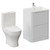 Vela 460 Satin White 600mm 2 Drawer Vanity Unit and Jubilee Toilet Suite with Fina Basin Left Hand View thumbnail