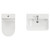 Vela 460 Satin White 600mm 2 Drawer Vanity Unit and Jubilee Toilet Suite with Fina Basin Top View thumbnail