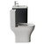 Vela 460 Satin Anthracite 600mm Wall Mounted 2 Drawer Vanity Unit and Jubilee Toilet Suite with Fina Basin View from Side thumbnail
