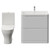 Vela 460 Satin White 800mm 2 Drawer Vanity Unit and Jubilee Toilet Suite with Anya Basin Front View thumbnail