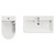 Vela 460 Satin White 800mm 2 Drawer Vanity Unit and Jubilee Toilet Suite with Anya Basin Top View thumbnail
