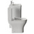 Vela 460 Satin White 800mm 2 Drawer Vanity Unit and Jubilee Toilet Suite with Anya Basin Side View thumbnail