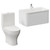 Vela 460 Gloss White 800mm Wall Mounted Single Drawer Vanity Unit and Jubilee Toilet Suite with Anya Basin Left Hand View thumbnail