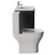 Vela 460 Satin Anthracite 800mm Wall Mounted 2 Drawer Vanity Unit and Jubilee Toilet Suite with Anya Basin View from Side thumbnail