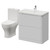 Vela 460 Satin White 800mm 2 Drawer Vanity Unit and Jubilee Toilet Suite with Fina Basin Right Hand View thumbnail
