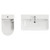 Vela 460 Satin White 800mm 2 Drawer Vanity Unit and Jubilee Toilet Suite with Fina Basin Top View thumbnail
