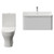 Vela 460 Gloss White 800mm Wall Mounted Single Drawer Vanity Unit and Jubilee Toilet Suite with Fina Basin View from Front thumbnail
