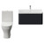 Vela 460 Satin Anthracite 800mm Wall Mounted Single Drawer Vanity Unit and Jubilee Toilet Suite with Fina Basin View from Front thumbnail