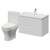 Vela 460 Gloss White 800mm Wall Mounted 2 Drawer Vanity Unit and Jubilee Toilet Suite with Fina Basin Right Hand View thumbnail