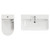 Vela 460 Gloss White 800mm Wall Mounted 2 Drawer Vanity Unit and Jubilee Toilet Suite with Fina Basin Top View thumbnail