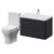 Vela 460 Satin Anthracite 800mm Wall Mounted 2 Drawer Vanity Unit and Jubilee Toilet Suite with Fina Basin Right Hand View thumbnail