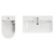 Vela 460 Satin Anthracite 800mm Wall Mounted 2 Drawer Vanity Unit and Jubilee Toilet Suite with Fina Basin Top View thumbnail