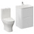 Vela 450 Gloss White 600mm 2 Drawer Vanity Unit and Jubilee Toilet Suite with Leni Basin Left Hand View thumbnail
