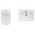 Vela 450 Gloss White 600mm 2 Drawer Vanity Unit and Jubilee Toilet Suite with Leni Basin Top View thumbnail