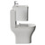 Vela 450 Gloss White 600mm Wall Mounted Single Drawer Vanity Unit and Jubilee Toilet Suite with Leni Basin View from Side thumbnail