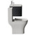 Vela 450 Satin Anthracite 600mm Wall Mounted Single Drawer Vanity Unit and Jubilee Toilet Suite with Leni Basin View from Side thumbnail