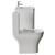 Vela 450 Gloss White 600mm Wall Mounted 2 Drawer Vanity Unit and Jubilee Toilet Suite with Leni Basin View from Side thumbnail