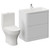 Vela 450 Satin White 800mm 2 Drawer Vanity Unit and Jubilee Toilet Suite with Leni Basin Left Hand View thumbnail