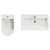 Vela 450 Gloss White 800mm Wall Mounted Single Drawer Vanity Unit and Jubilee Toilet Suite with Leni Basin Top View thumbnail
