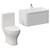 Vela 450 Satin White 800mm Wall Mounted Single Drawer Vanity Unit and Jubilee Toilet Suite with Leni Basin Left Hand View thumbnail