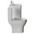 Vela 450 Gloss White 800mm Wall Mounted 2 Drawer Vanity Unit and Jubilee Toilet Suite with Leni Basin View from Side thumbnail