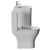 Vela 450 Satin White 800mm Wall Mounted 2 Drawer Vanity Unit and Jubilee Toilet Suite with Leni Basin View from Side thumbnail