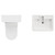 Vela 460 Gloss White 1150mm 2 Door Vanity Unit and Toilet Suite with Anya Basin Top View thumbnail