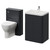 Vela 460 Satin Anthracite 1150mm 2 Door Vanity Unit and Toilet Suite with Anya Basin Right Hand View thumbnail