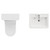 Vela 460 Satin White 1150mm Wall Mounted 2 Drawer Vanity Unit and Toilet Suite with Anya Basin Top View thumbnail