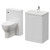 Vela 460 Gloss White 1150mm 2 Door Vanity Unit and Toilet Suite with Fina Basin Right Hand View thumbnail