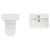 Vela 460 Satin White 1150mm 2 Door Vanity Unit and Toilet Suite with Fina Basin Top View thumbnail