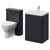 Vela 460 Satin Anthracite 1150mm 2 Door Vanity Unit and Toilet Suite with Fina Basin Right Hand View thumbnail