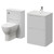 Vela 460 Satin White 1150mm 2 Drawer Vanity Unit and Toilet Suite with Fina Basin Right Hand View thumbnail