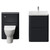 Vela 460 Satin Anthracite 1150mm 2 Drawer Vanity Unit and Toilet Suite with Fina Basin Front View thumbnail
