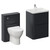 Vela 460 Satin Anthracite 1150mm 2 Drawer Vanity Unit and Toilet Suite with Fina Basin Left Hand View thumbnail