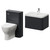 Vela 460 Satin Anthracite 1150mm Wall Mounted Single Drawer Vanity Unit and Toilet Suite with Fina Basin Right Hand View thumbnail