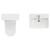 Vela 460 Gloss White 1150mm Wall Mounted 2 Drawer Vanity Unit and Toilet Suite with Fina Basin Top View thumbnail