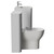 Vela 460 Satin White 1150mm Wall Mounted 2 Drawer Vanity Unit and Toilet Suite with Fina Basin Side View thumbnail