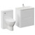 Vela 460 Gloss White 1350mm 2 Drawer Vanity Unit and Toilet Suite with Anya Basin Left Hand View thumbnail